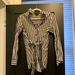 Striped tie dress - can tie in front or back
